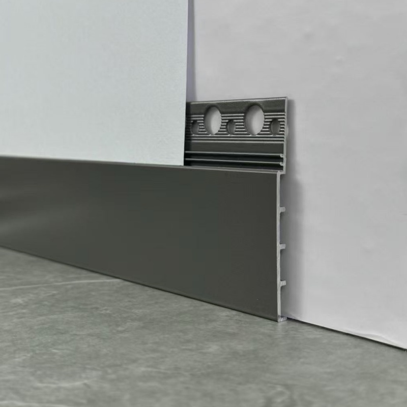 Kitchen Waterproof Profile Panel Flooring Tile Wall Aluminium Baseboard Skirting Board