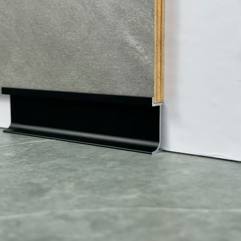 Kitchen Waterproof Profile Panel Flooring Tile Wall Aluminium Baseboard Skirting Board
