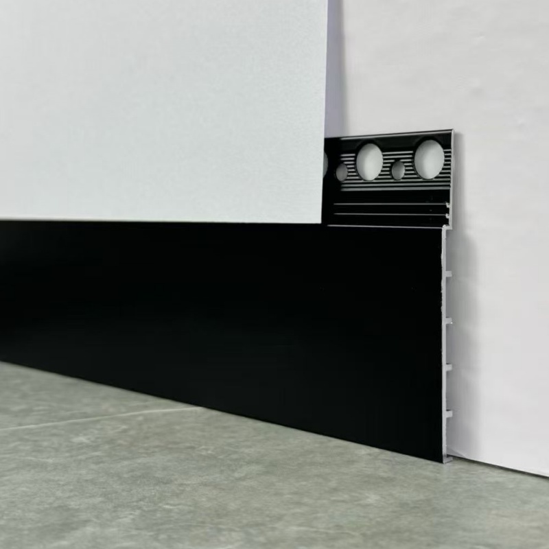 Aluminum Alloy LED Channel Baseboard Free Sample Tile Decoration Mould Accessories Wall Flooring Plinth Metal Lighting Skirting Board