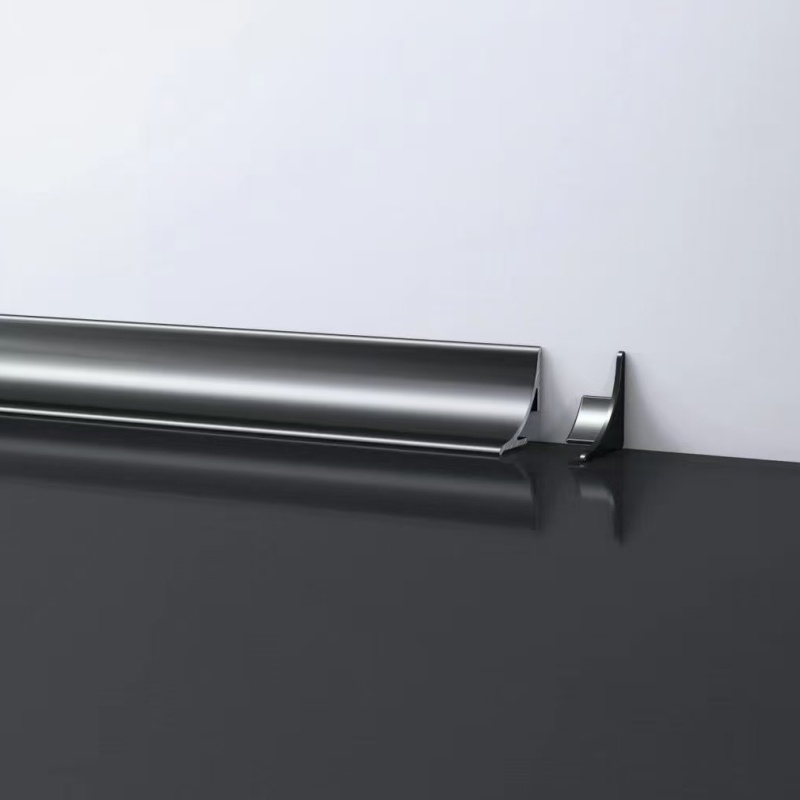 Baseboard Manufactured Metal Wall Moulding Black Aluminum Skirting Board for Home