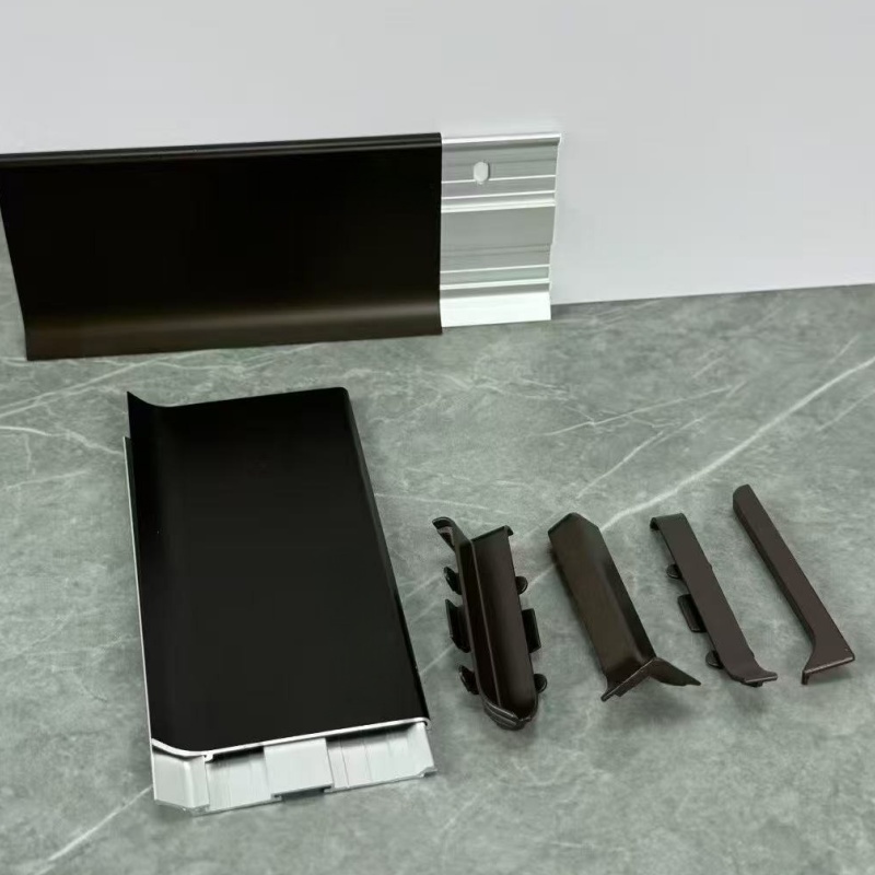 Kitchen Waterproof Profile Panel Flooring Tile Wall Aluminium Baseboard Skirting Board