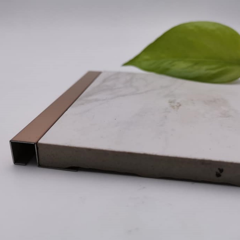 Custom Floor Stainless Steel T Shape Dividing Trimming Strip Profile Metal Tile Trim