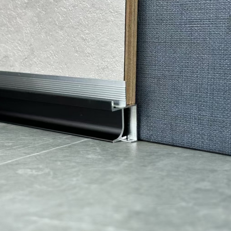 Kitchen Waterproof Profile Panel Flooring Tile Wall Aluminium Baseboard Skirting Board