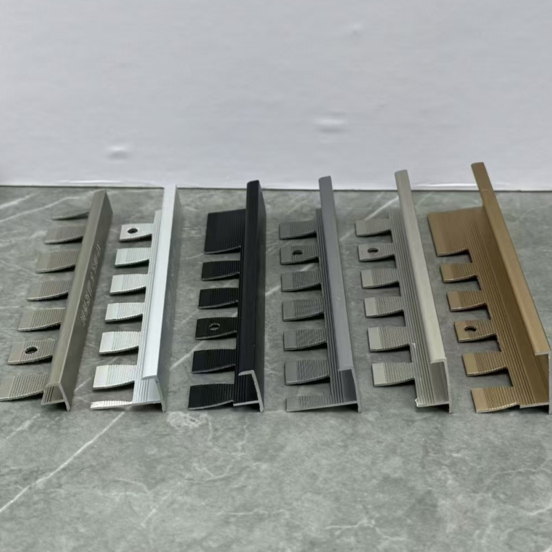 Wide Baseboard Trim Aluminum Profile 40mm 60mm 80mm Metal Bathroom Floor Flexible Wall Skirting Board for Kitchen